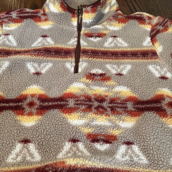 Mountain & Isle Deep Pile Fleece Jacket Size M  Aztec Southwest  90's Inspired - Picture 4 of 14